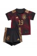 Fotbalové Dres Německo Leroy Sane #19 Dětské Venkovní Oblečení MS 2022 Krátký Rukáv (+ trenýrky)